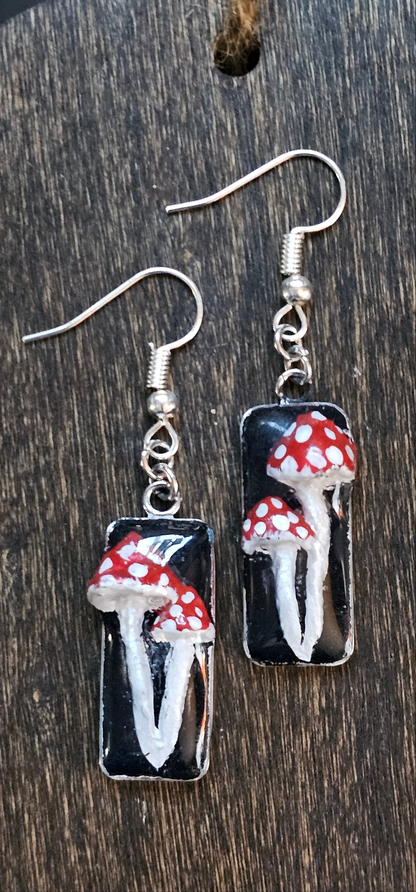 Double Mushroom Stainless Steel Earrings