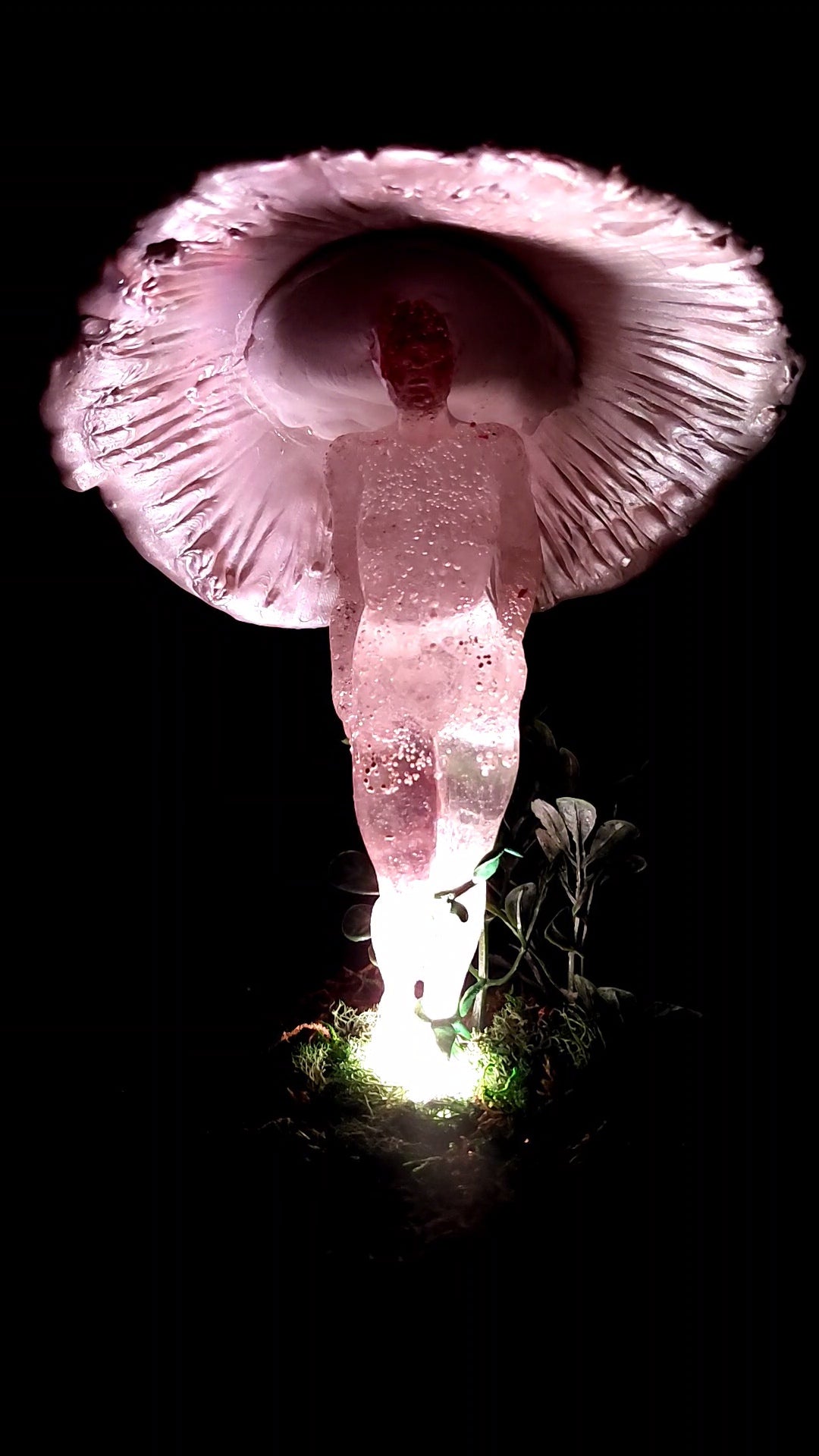 Mushroom Lady Nightlight, hand-crafted from scratch