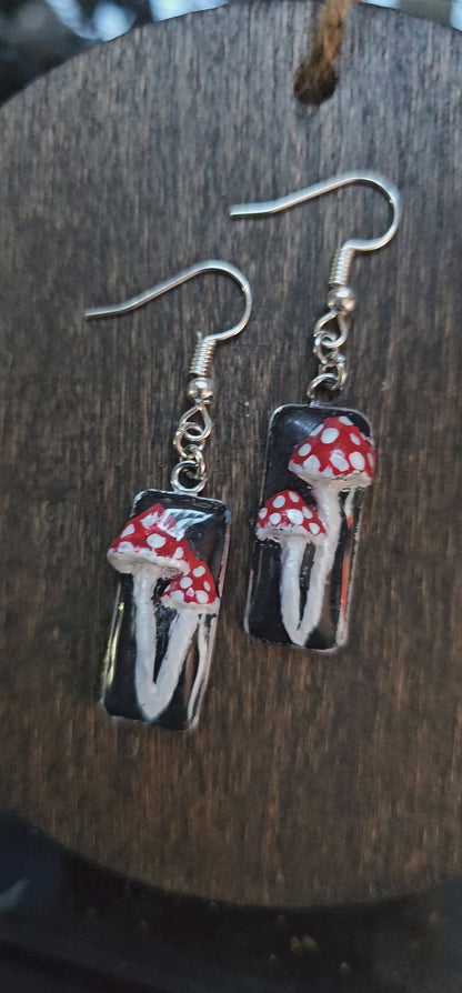 Double Mushroom Stainless Steel Earrings